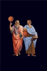 Aristotle and Plato with Basketballs: 6x9 120-page dotted notebook journal notepad scribble book diary workbook for philosophers