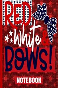 Red White & Bows Notebook