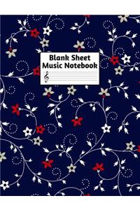 Blank Sheet Music Notebook