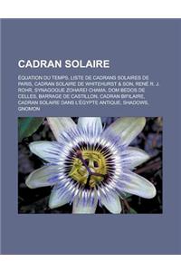 Cadran Solaire: Equation Du Temps, Liste de Cadrans Solaires de Paris, Cadran Solaire de Whitehurst & Son, Rene R. J. Rohr, Synagogue