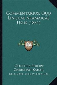 Commentarius, Quo Linguae Aramaicae Usus (1831)