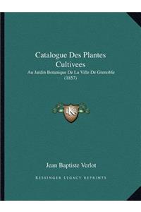 Catalogue Des Plantes Cultivees