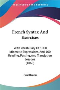 French Syntax And Exercises