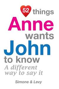 52 Things Anne Wants John To Know