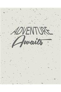 Adventure Awaits, Quote Inspiration Notebook, Dream Journal Diary, Dot Grid