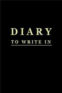 Diary To Write In