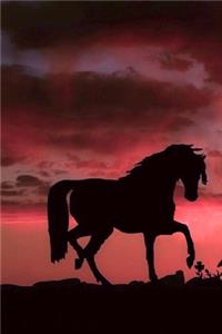 Horse Silhouetted Against a Sunset Journal