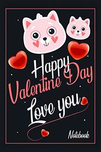 Cute Cats Valentine's Day Gift for Cat lovers Notebook journal