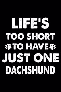 Life's Too Short To Have Just One Dachshund