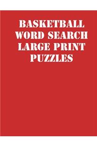 Basketball Word Search Large print puzzles