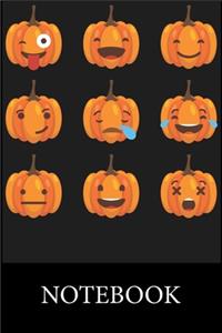 Halloween Pumpkins Emoji Notebook