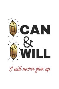 I can & I will _ i will never give up