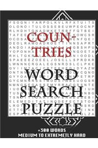 COUNTRIES WORD SEARCH PUZZLE +300 WORDS Medium To Extremetrly Hard