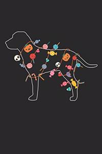 English Pointer Notebook - Halloween English Pointer Journal - English Pointer Gift for Dog Lovers - English Pointer Diary
