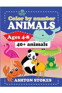 Color by number: Animals: For ages 4-8