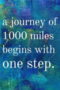 A journey of 1000 miles begins with one step