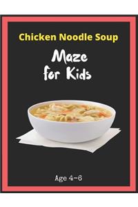 Chicken Noodle Soup Maze For Kids Age 4-6