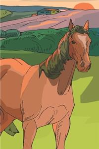 2020 Weekly Planner Horse Illustration Equine Sunset Horse Scene 134 Pages