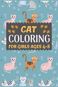 Cat Coloring Book for Girls Ages 4-8