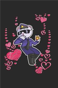 Funny Police Bear Notebook