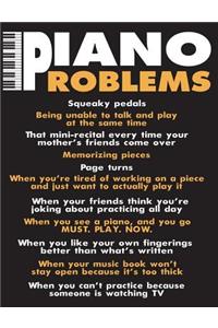 Piano Problems - Composition Notebook with Journal Paper