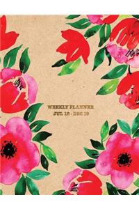 Weekly Planner Jul 18 - Dec 19
