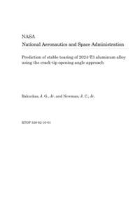 Prediction of Stable Tearing of 2024-T3 Aluminum Alloy Using the Crack-Tip Opening Angle Approach