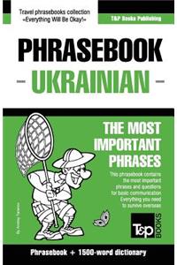English-Ukrainian phrasebook and 1500-word dictionary
