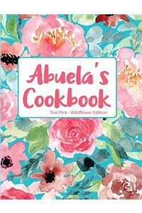 Abuela's Cookbook Teal Pink Wildflower Edition