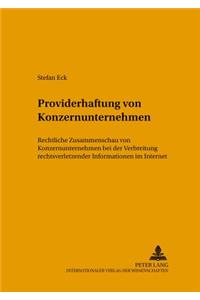 Providerhaftung Von Konzernunternehmen