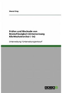 Prüfen und Wechseln von Bremsflüssigkeit (Unterweisung Kfz-Mechatroniker / -in)