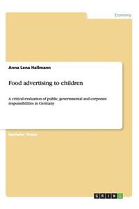 Food advertising to children