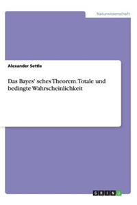 Bayes' sches Theorem. Totale und bedingte Wahrscheinlichkeit