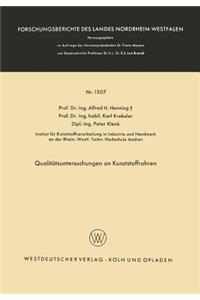 Qualitätsuntersuchungen an Kunststoffrohren