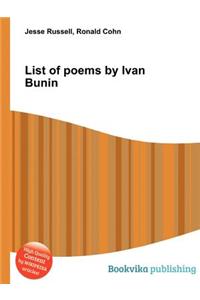 List of Poems by Ivan Bunin