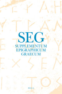 Supplementum Epigraphicum Graecum, Volume LXII (2012)