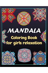 Mandala coloring book for girls relaxation