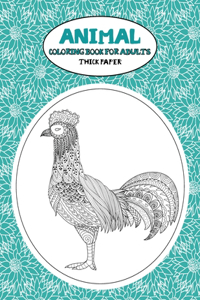 Coloring Book for Adults Thick paper - Animal