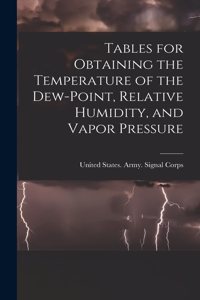 Tables for Obtaining the Temperature of the Dew-point, Relative Humidity, and Vapor Pressure