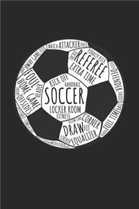Soccer Notebook - Vintage Words Soccer Soccer Player Gift - Soccer Journal