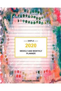 Simple 2020 Weekly And Monthly Planner