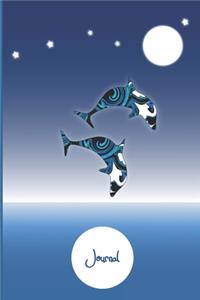 Psychedelic Dolphins in the Moonlight Journal