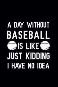 A Day Without Baseball Is Like Just Kidding I Have No Idea