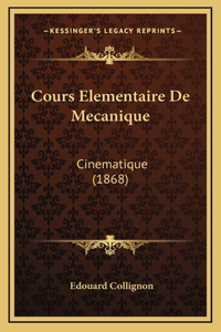 Cours Elementaire De Mecanique