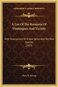 A List Of The Rotatoria Of Washington And Vicinity