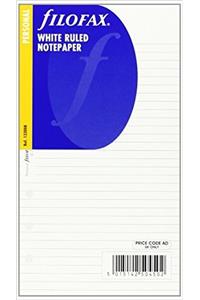 Filofax Personal white ruled notepaper refill