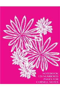 Notebook 120 numbered pages for Cornell Notes
