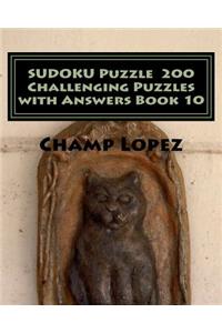 SUDOKU Puzzle 200 Challenging Puzzles with Answers Book 10