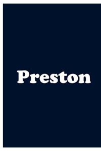 Preston - Blue Notebook / Journal / Extended Lined Pages / Soft Matte Cover