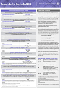 Newborn Coding Decision Tool 2022